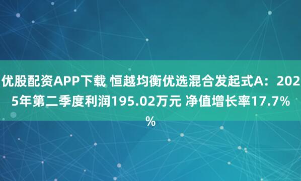 优股配资APP下载 恒越均衡优选混合发起式A：2025年第二季度利润195.02万元 净值增长率17.7%
