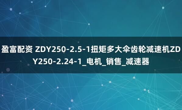盈富配资 ZDY250-2.5-1扭矩多大伞齿轮减速机ZDY250-2.24-1_电机_销售_减速器